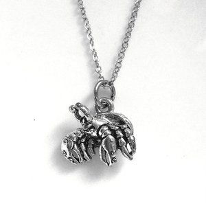 Miniature Tiny Hermit Crab Marine Life Ocean Life Shell Fish Animal Necklace